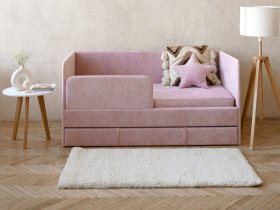 Диван-кровать Happy (розовый) в Верхоянске - verhoyansk.mebel-nsk.ru | фото