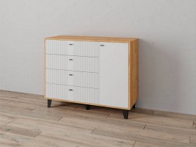 Комод «Катрин-13» (дуб крафт золотой/карбон фарфор) в Верхоянске - verhoyansk.mebel-nsk.ru | фото