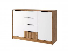 Комод КМ-002 Ивис (дуб крафт золотой/белый) в Верхоянске - verhoyansk.mebel-nsk.ru | фото