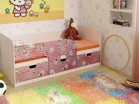 Кровать детская с ящиками 1,86 Минима Hello Kitty в Верхоянске - verhoyansk.mebel-nsk.ru | фото