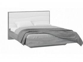 Кровать двуспальная 1,6 м «Миранда» Тип 1 (Дуб Гамильтон/Белый глянец) в Верхоянске - verhoyansk.mebel-nsk.ru | фото