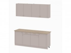 Кухонный гарнитур 2,0м Одетта (меланж/дуб сонома) в Верхоянске - verhoyansk.mebel-nsk.ru | фото
