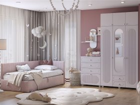Модульная детская Милана (белое дерево/сакура) в Верхоянске - verhoyansk.mebel-nsk.ru | фото