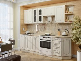 Модульная кухня Классика-1 (дуб молочный) в Верхоянске - verhoyansk.mebel-nsk.ru | фото
