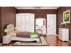 Модульная спальня Каролина в Верхоянске - verhoyansk.mebel-nsk.ru | фото