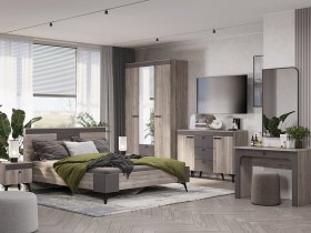 Модульная спальня Кассандра (дуб смоки/MF14) в Верхоянске - verhoyansk.mebel-nsk.ru | фото