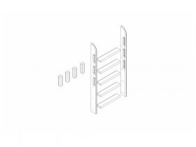 Пакет №10 Прямая лестница и опоры для двухъярусной кровати Соня в Верхоянске - verhoyansk.mebel-nsk.ru | фото