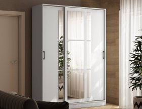 Шкаф-купе 1,6м «Стиль-2» (белый) в Верхоянске - verhoyansk.mebel-nsk.ru | фото